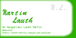 martin lauth business card